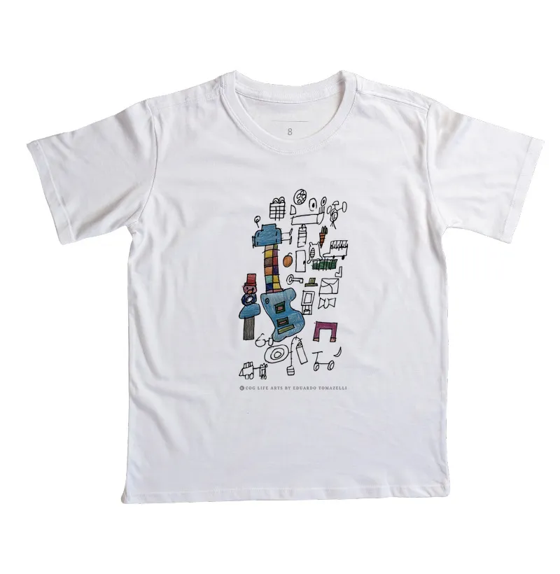 Camiseta Infantil Violão Azul by Eduardo Tomazelli - Imagem 2
