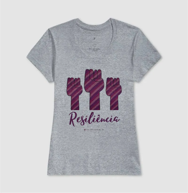 Camiseta Adulto Resiliência Pink by Johannes Cruzué - Imagem 7