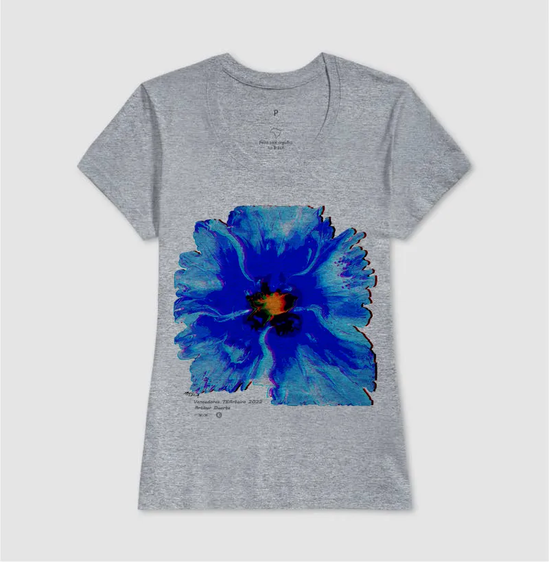 Camiseta A flor azul by Arthur Duarte - Imagem 9