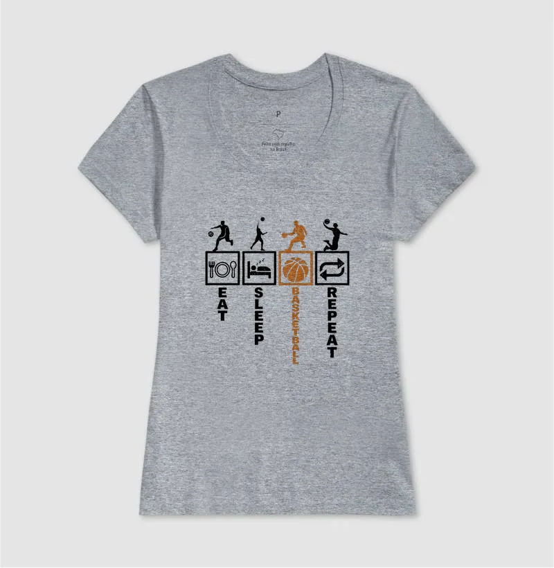 Camiseta de Basquete Eat Sleep Basketball Repeat - Imagem 12