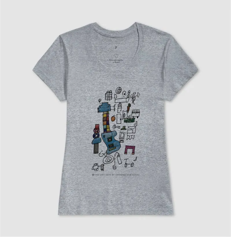 Camiseta Adulto Violão Azul by Eduardo Tomazelli - Imagem 5