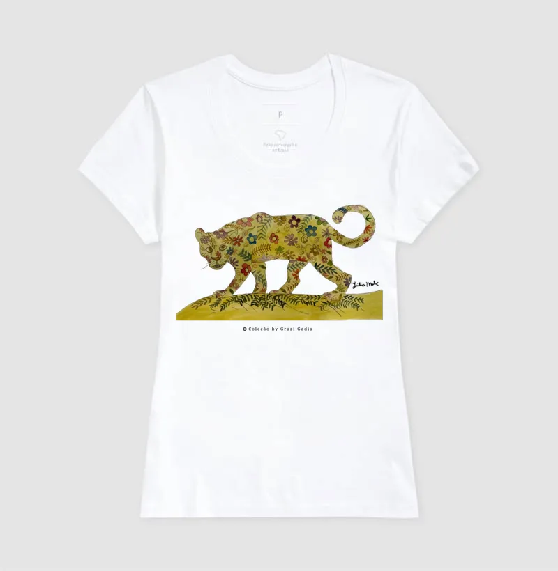 Camiseta adulto Onça by Julia Malc - Imagem 3