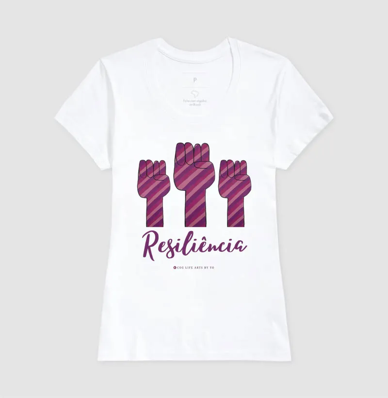 Camiseta Adulto Resiliência Pink by Johannes Cruzué - Imagem 3