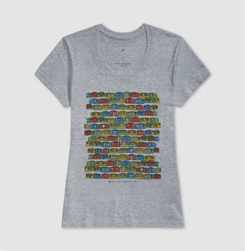 Camiseta Adulto Casinhas by Johannes Cruzué - Imagem 5