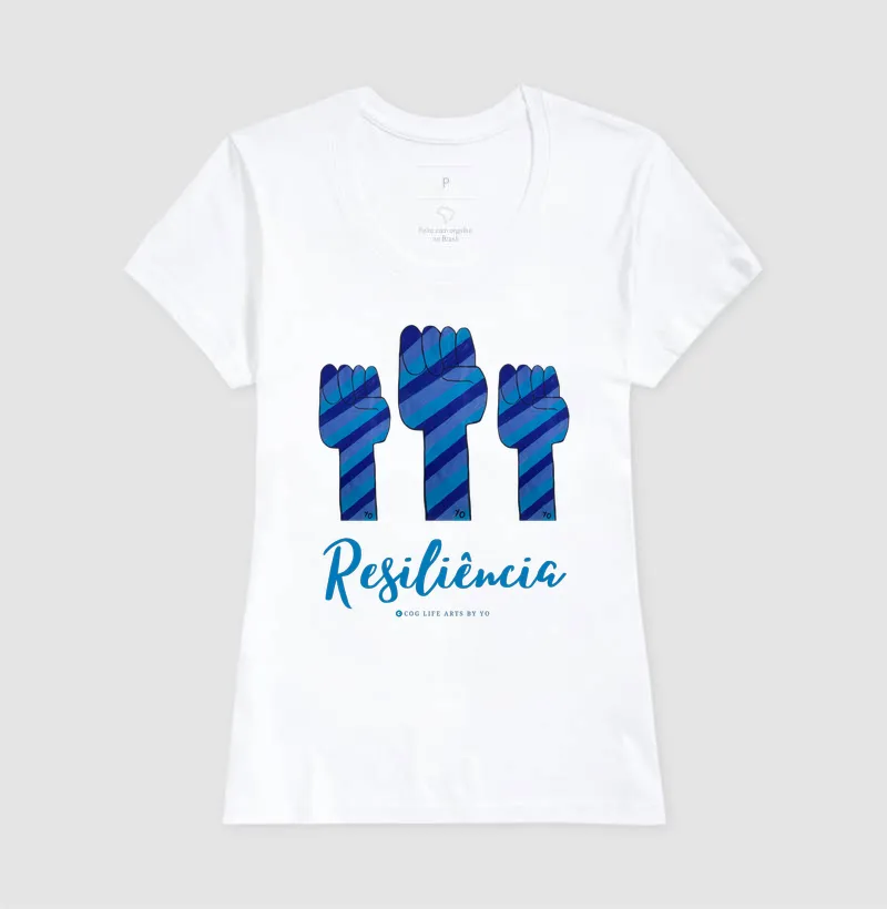 Camiseta Adulto Resiliência Blue By Johannes Cruzué - Imagem 3