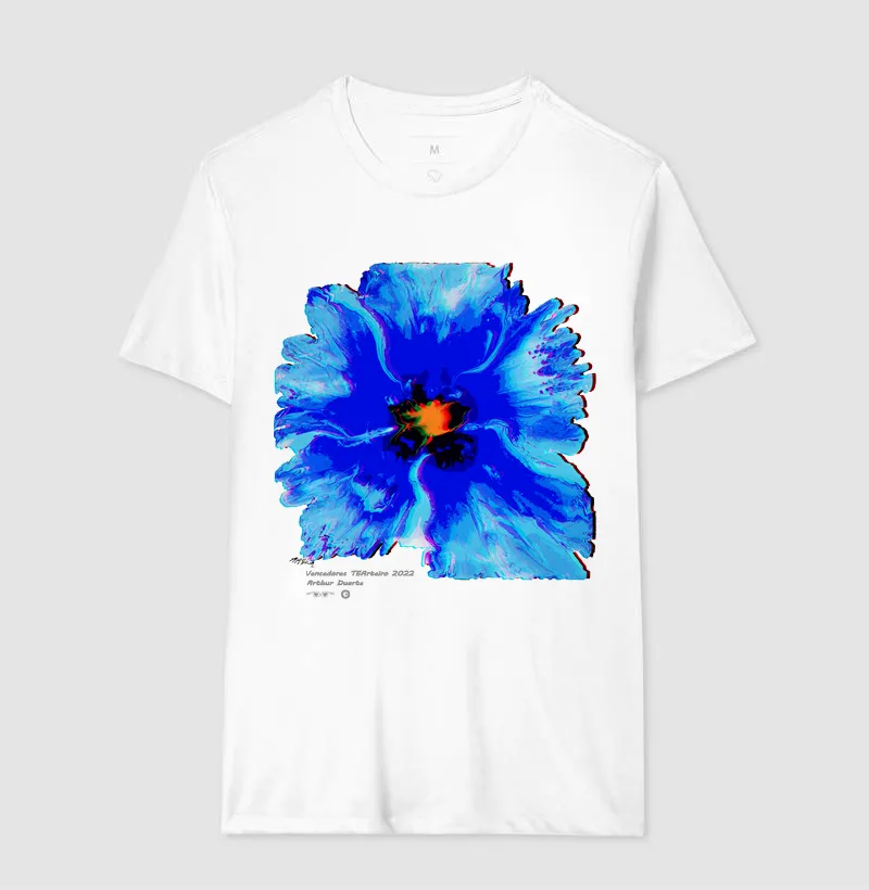 Camiseta A flor azul by Arthur Duarte - Imagem 4