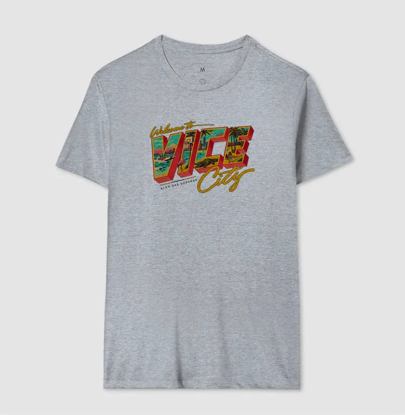 Camiseta Welcome to Vice City — Premium Fio 30.1 | ADQ - Imagem 11
