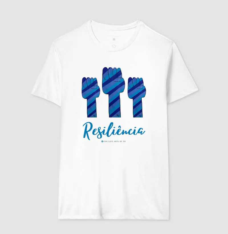 Camiseta Adulto Resiliência Blue By Johannes Cruzué - Imagem 2