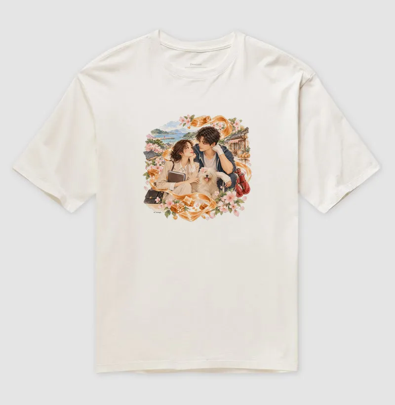 Oversized Caramelo e Memórias | Camiseta Dorameira em Aquarela - Imagem 4