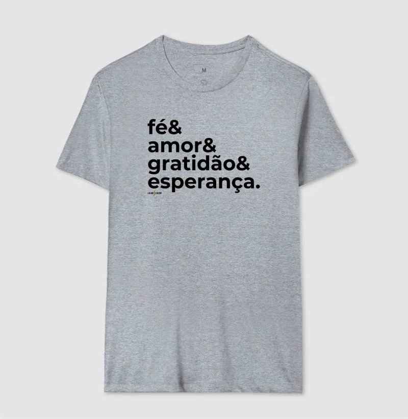 Camiseta Fé & Amor & Gratidão & Esperança - Imagem 8