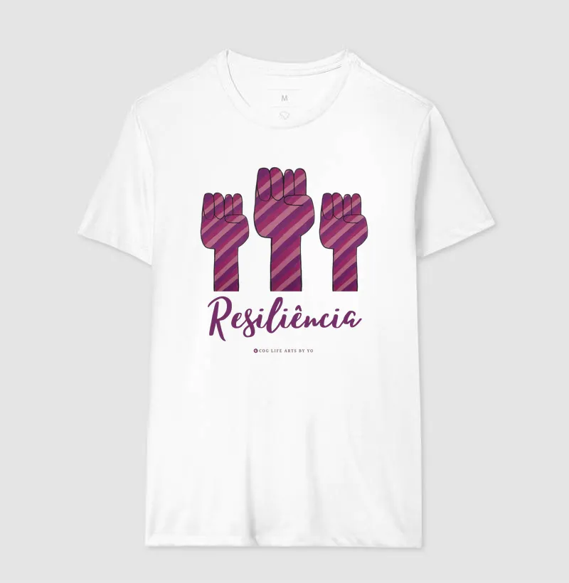 Camiseta Adulto Resiliência Pink by Johannes Cruzué - Imagem 2