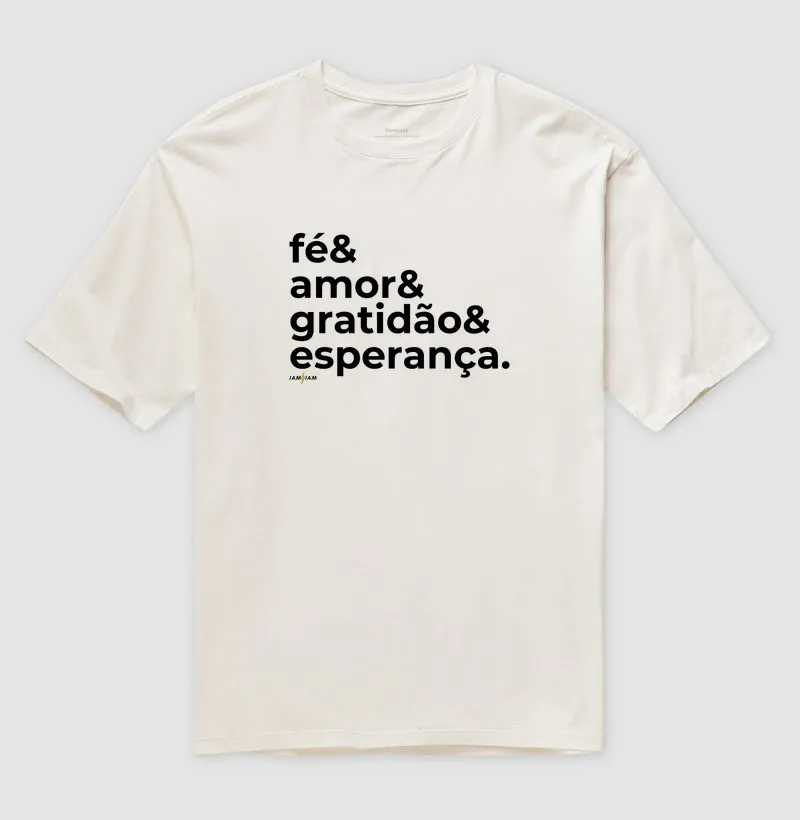 Camiseta Fé & Amor & Gratidão & Esperança - Imagem 4