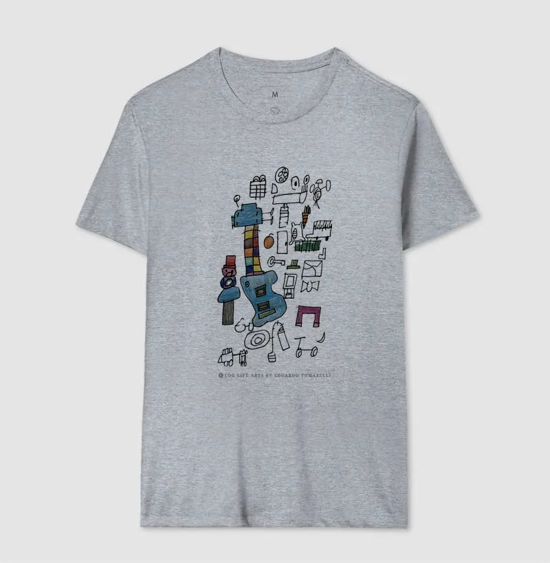 Camiseta Adulto Violão Azul by Eduardo Tomazelli - Imagem 4