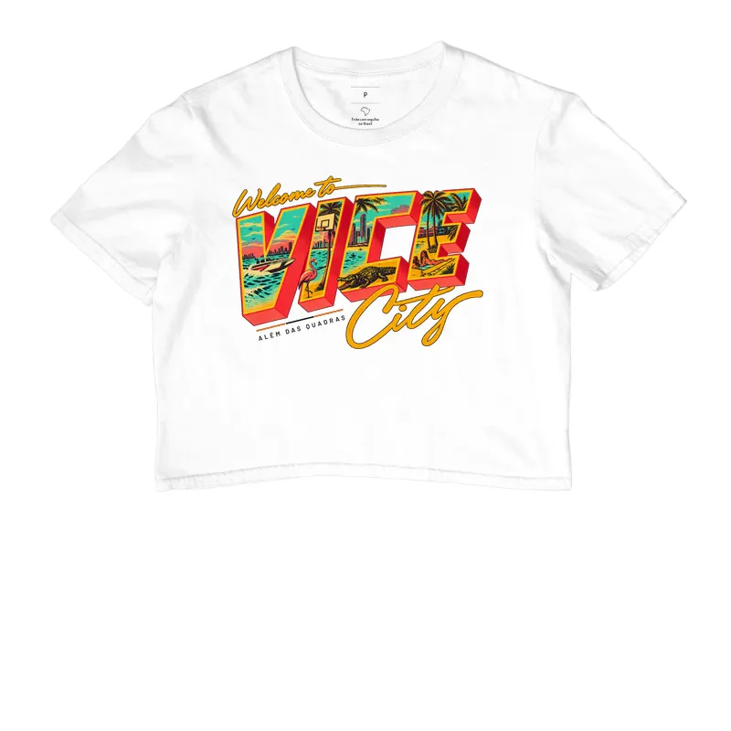 Camiseta Welcome to Vice City — Premium Fio 30.1 | ADQ - Imagem 3