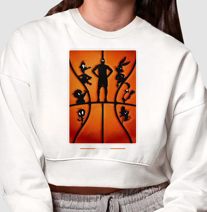 Cropped Moletom Basquete - Jogo de Outra Dimensão — ADQ