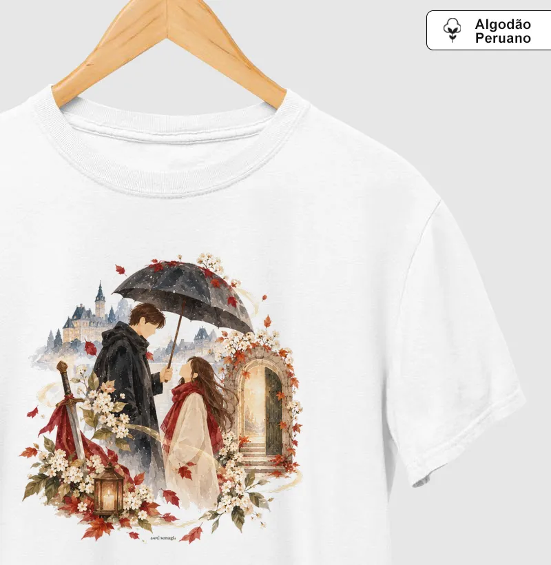 Solitário, Inverno e Eternidade | Camiseta Dorameira em Aquarela - Camiseta Algodão Peruano