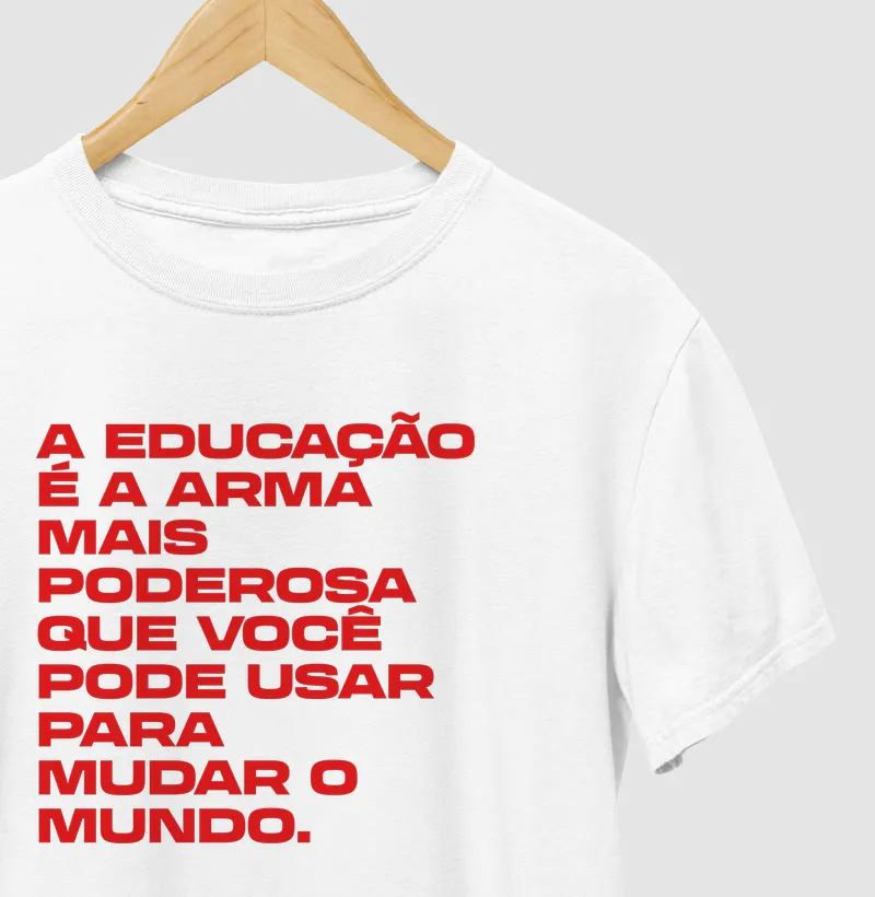 A educação é a armamais poderosaque você pode usar para mudar o mundo.
