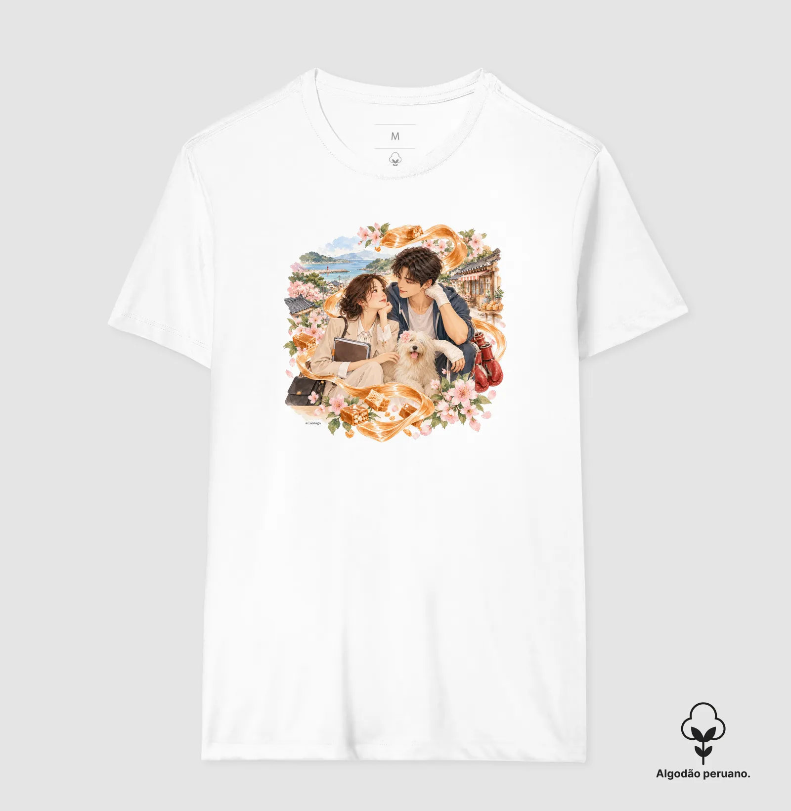 Premium - Entre Caramelo e Memórias | Camiseta Dorameira em Aquarela - Imagem 9