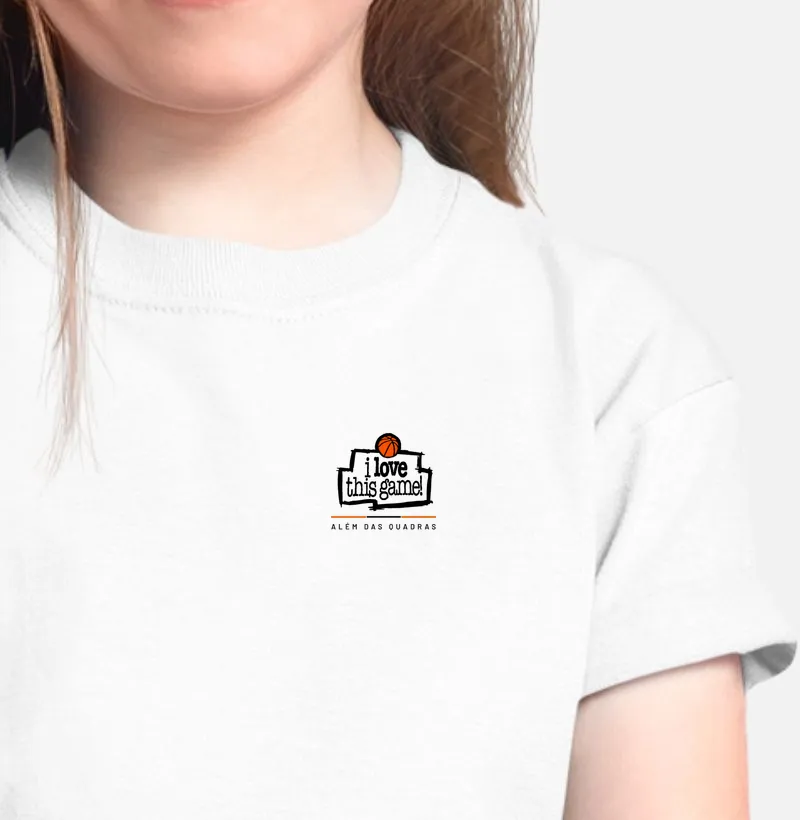 Camiseta Infantil de Basquete I Love This Game — ADQ