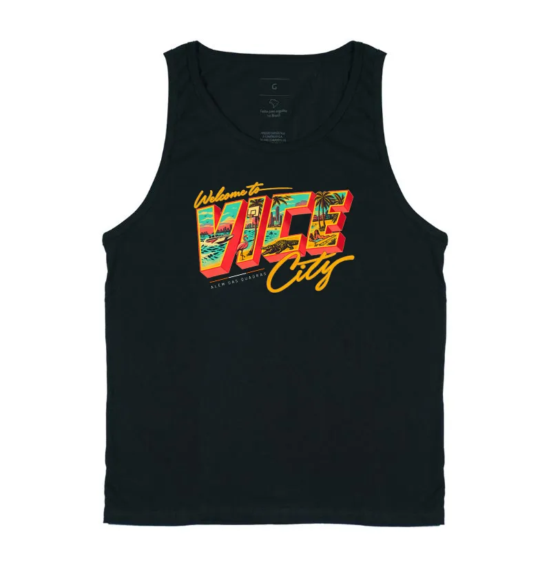Camiseta Welcome to Vice City — Premium Fio 30.1 | ADQ - Imagem 3