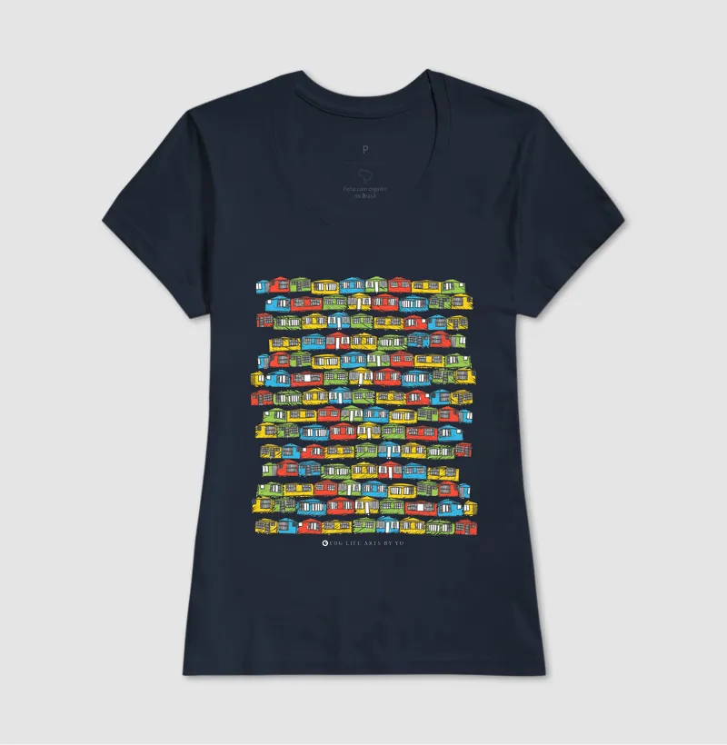 Camiseta Adulto Casinhas by Johannes Cruzué - Imagem 5