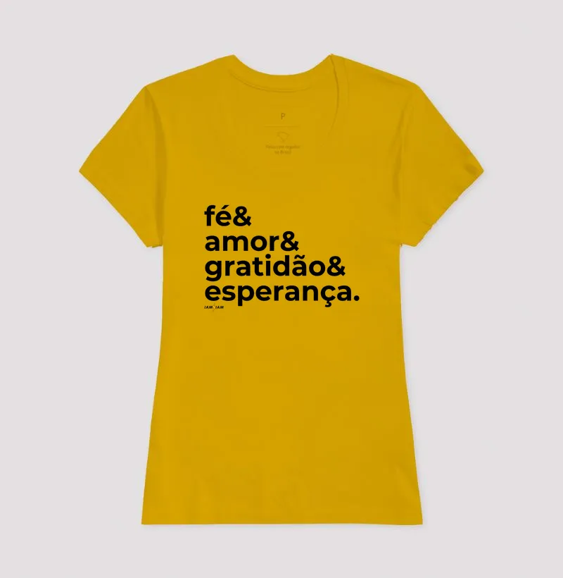 Camiseta Fé & Amor & Gratidão & Esperança - Imagem 15