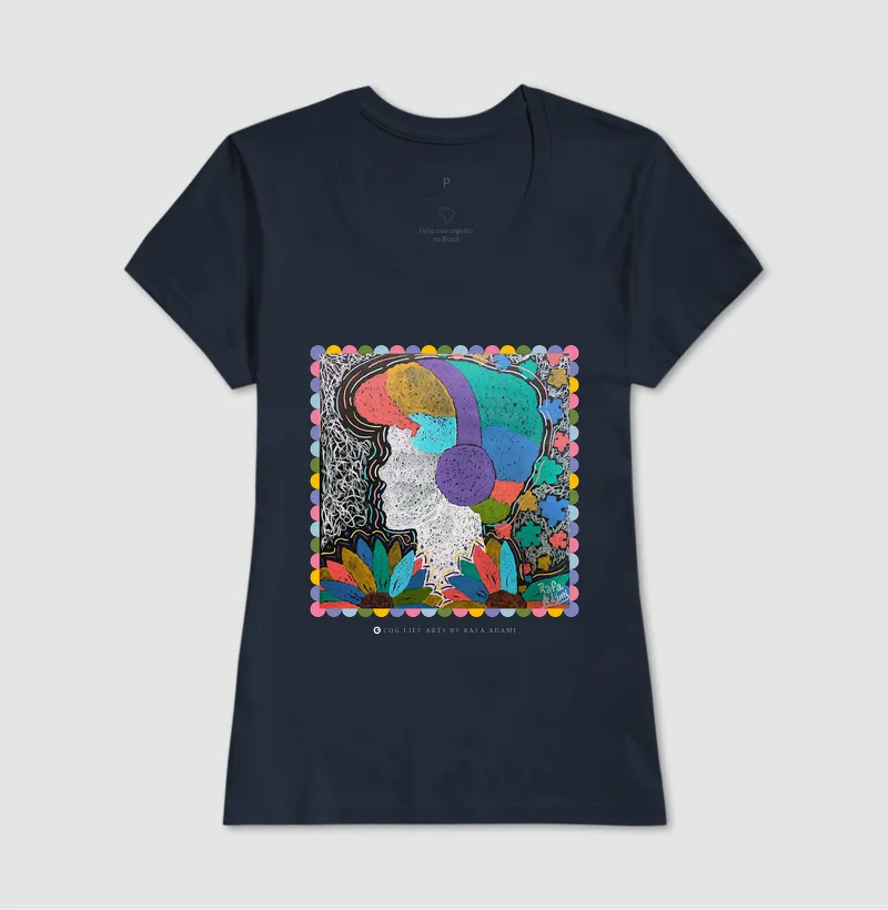 Camiseta Adulto Mundo Colorido by Rafaela Adami - Imagem 5