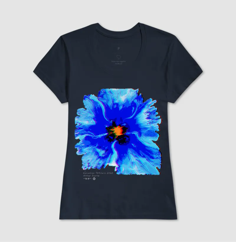 Camiseta A flor azul by Arthur Duarte - Imagem 7