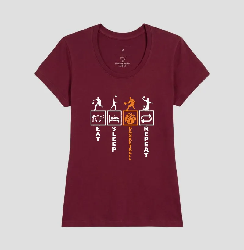 Camiseta de Basquete Eat Sleep Basketball Repeat - Imagem 22