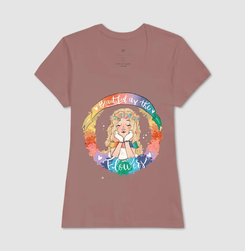 Camiseta Adulto Beautiful Flowers by Luana Teruel - Imagem 9