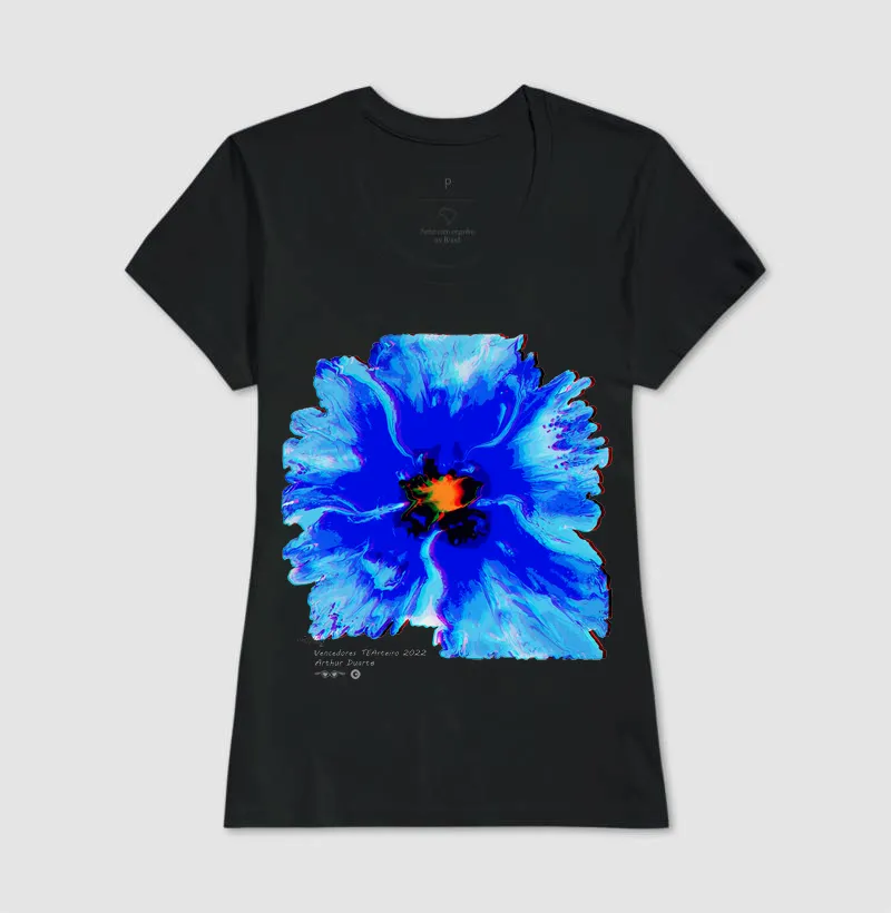 Camiseta A flor azul by Arthur Duarte - Imagem 3