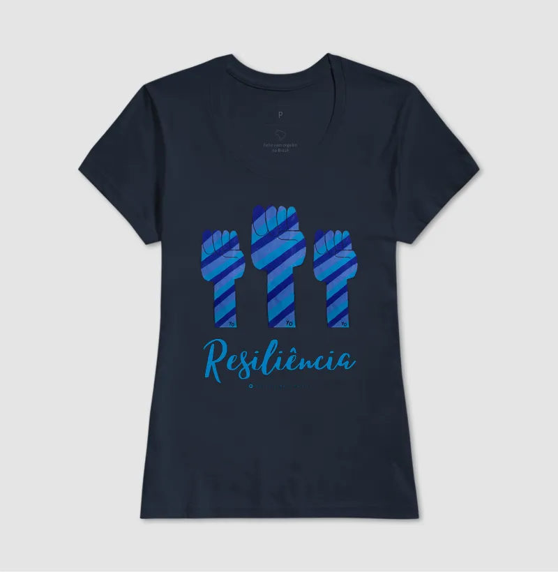 Camiseta Adulto Resiliência Blue By Johannes Cruzué - Imagem 5