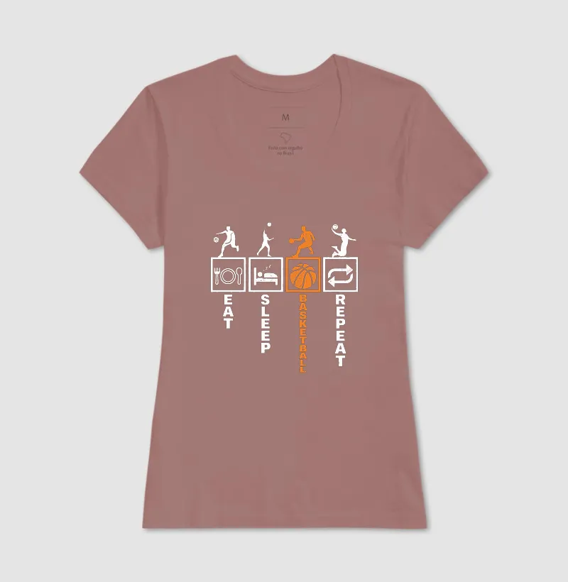 Camiseta de Basquete Eat Sleep Basketball Repeat - Imagem 20