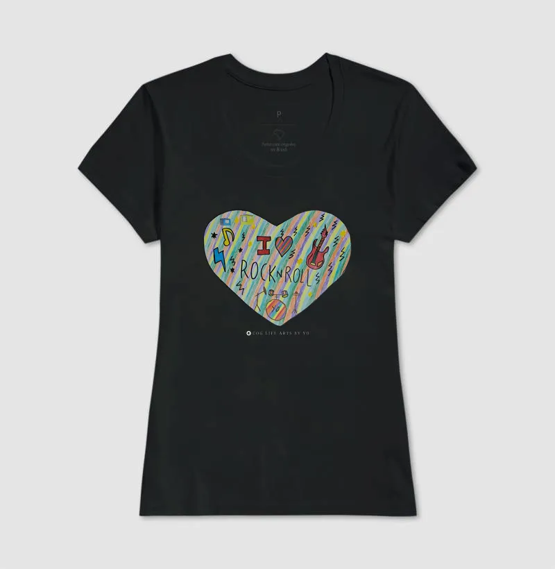 Camiseta Adulto I Love Rock and Roll by Johannes Cruzué - Imagem 3