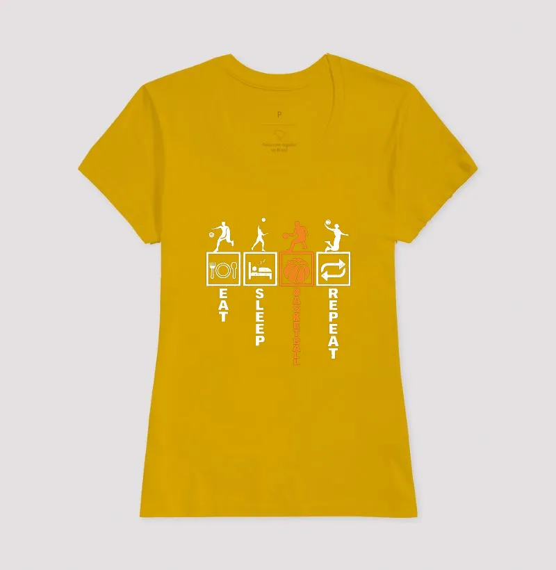 Camiseta de Basquete Eat Sleep Basketball Repeat - Imagem 18