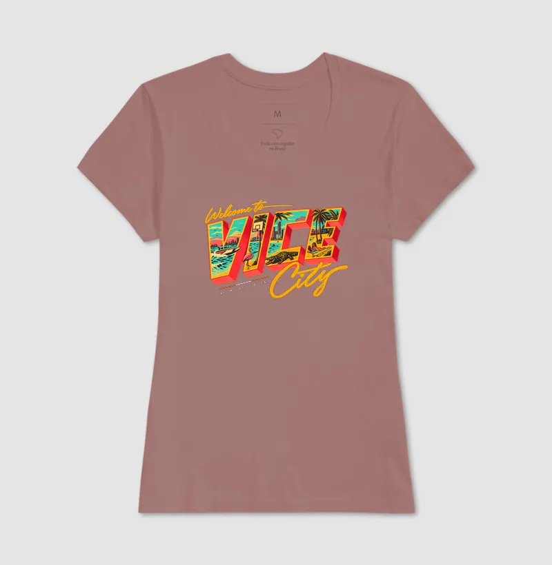 Camiseta Welcome to Vice City — Premium Fio 30.1 | ADQ - Imagem 19