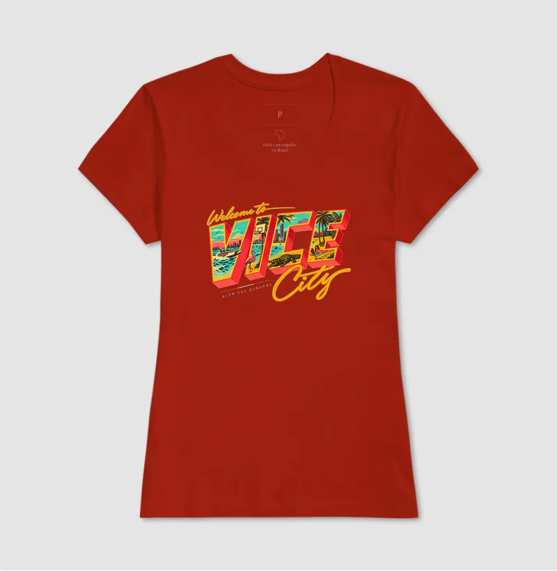 Camiseta Welcome to Vice City — Premium Fio 30.1 | ADQ - Imagem 14