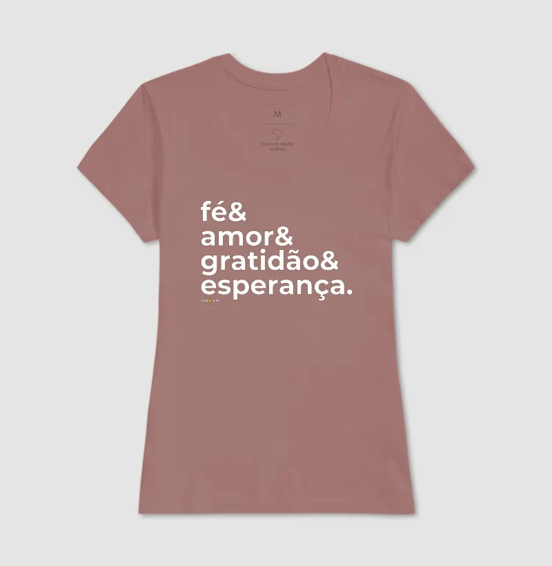 Camiseta Fé & Amor & Gratidão & Esperança - Imagem 17