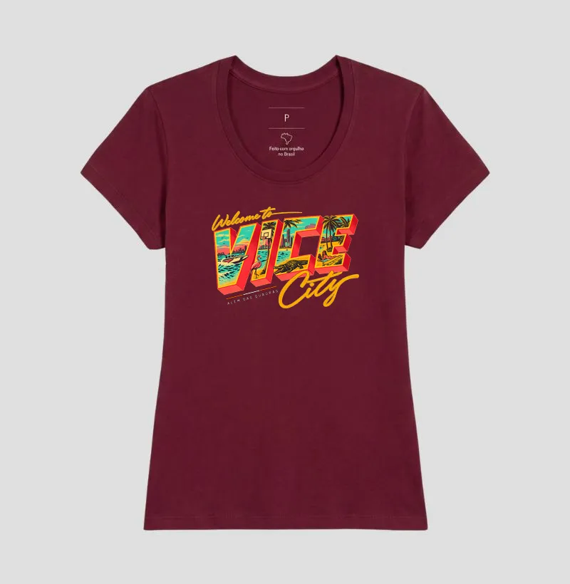 Camiseta Welcome to Vice City — Premium Fio 30.1 | ADQ - Imagem 21