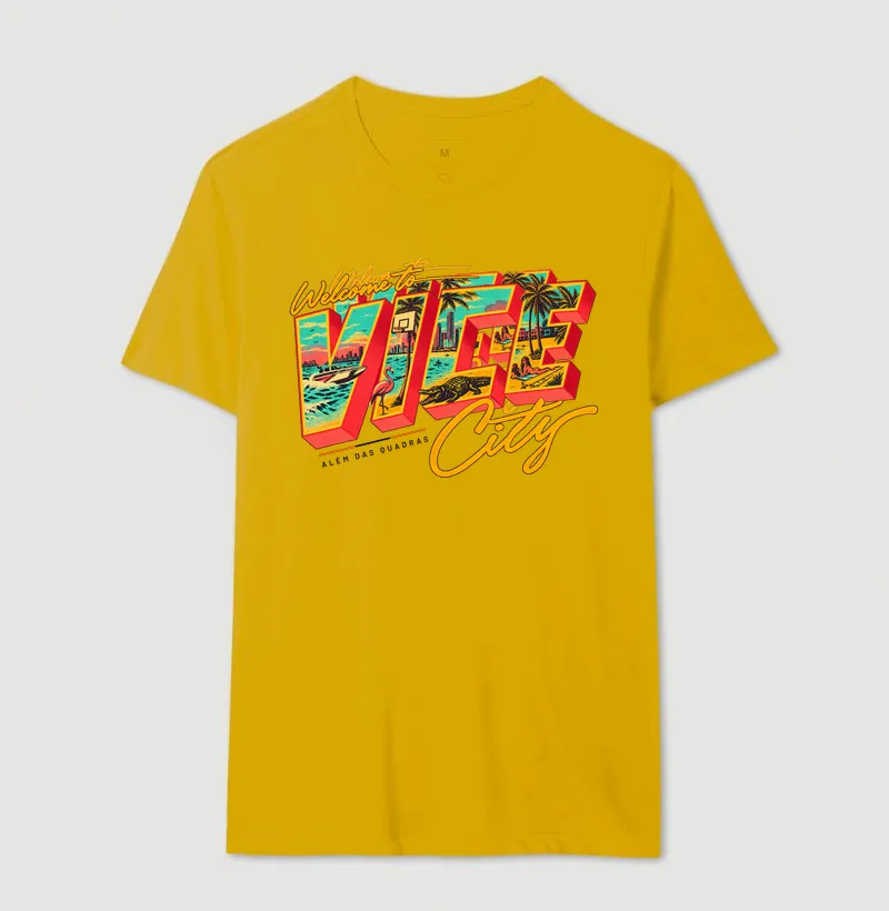 Camiseta Welcome to Vice City — Premium Fio 30.1 | ADQ - Imagem 17