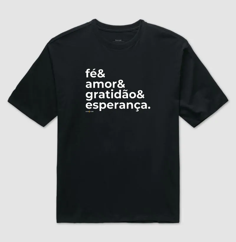 Camiseta Fé & Amor & Gratidão & Esperança - Imagem 2