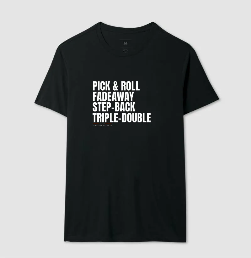 Camiseta Repertório de Jogo — Pick & Roll ao Triple Double. - Imagem 5