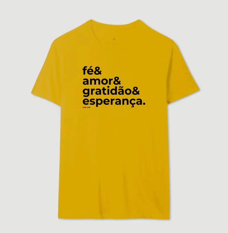 Camiseta Fé & Amor & Gratidão & Esperança - Imagem 14