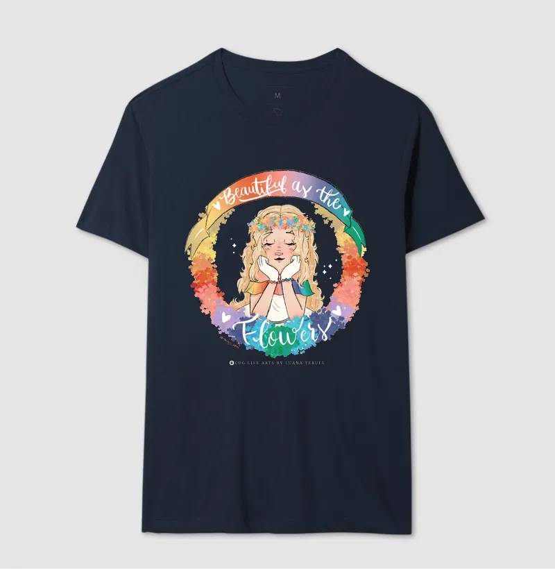 Camiseta Adulto Beautiful Flowers by Luana Teruel - Imagem 4