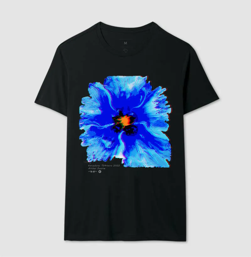 Camiseta A flor azul by Arthur Duarte - Imagem 2