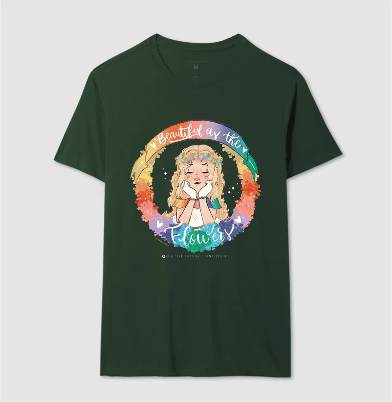 Camiseta Adulto Beautiful Flowers by Luana Teruel - Imagem 6