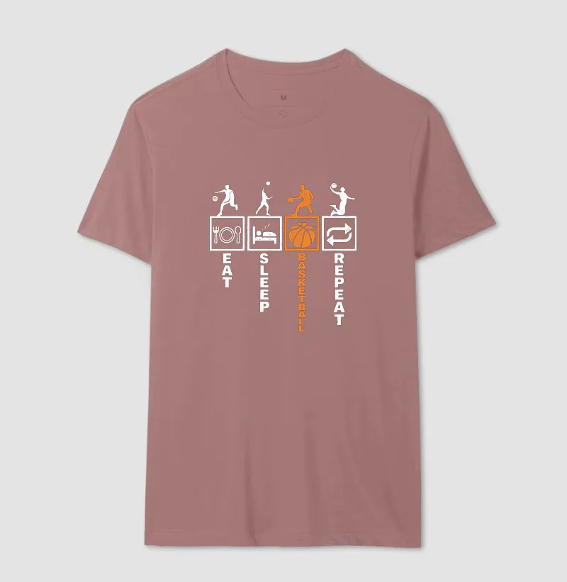 Camiseta de Basquete Eat Sleep Basketball Repeat - Imagem 19