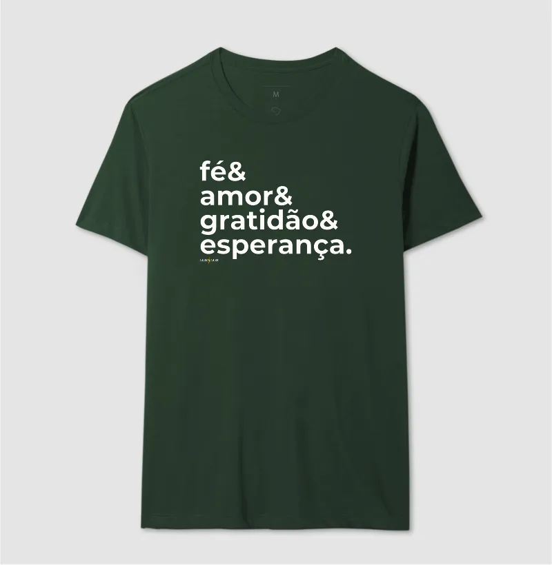 Camiseta Fé & Amor & Gratidão & Esperança - Imagem 12