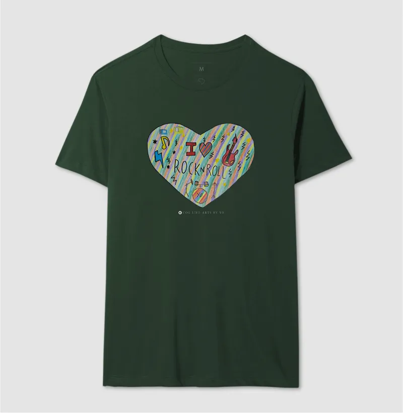 Camiseta Adulto I Love Rock and Roll by Johannes Cruzué - Imagem 6
