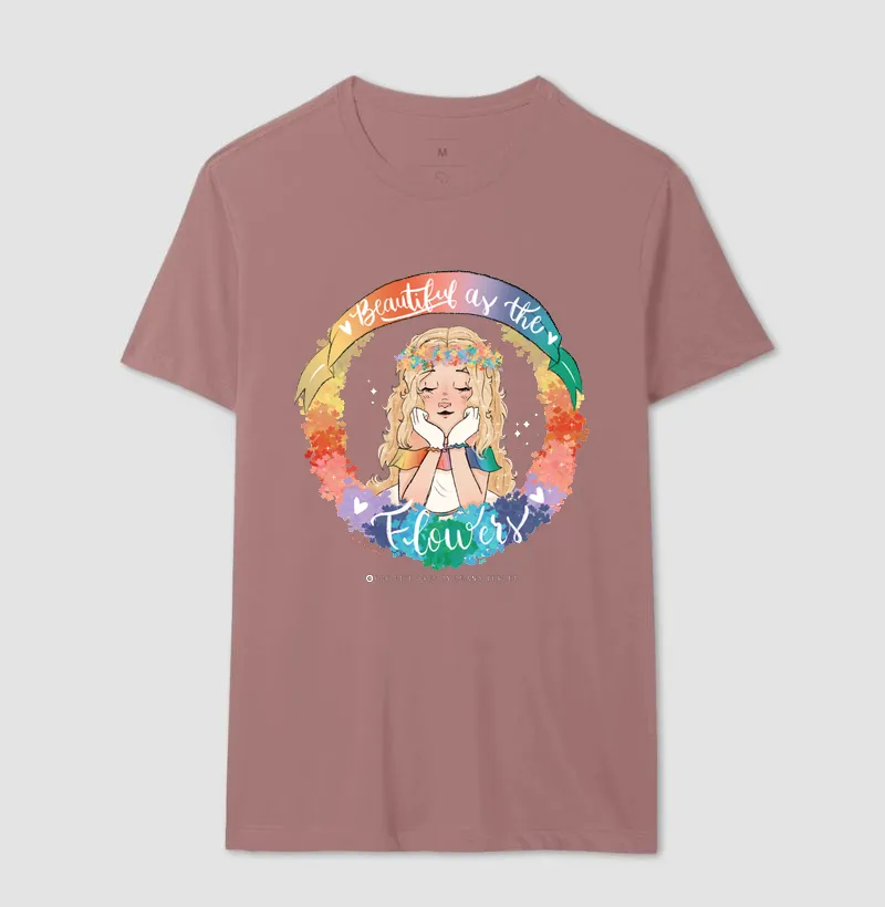 Camiseta Adulto Beautiful Flowers by Luana Teruel - Imagem 8